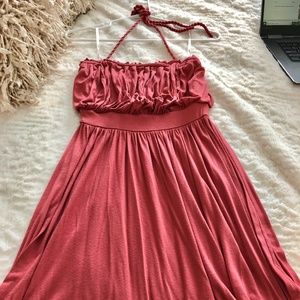 Braided Halter Strap Mini Dress
